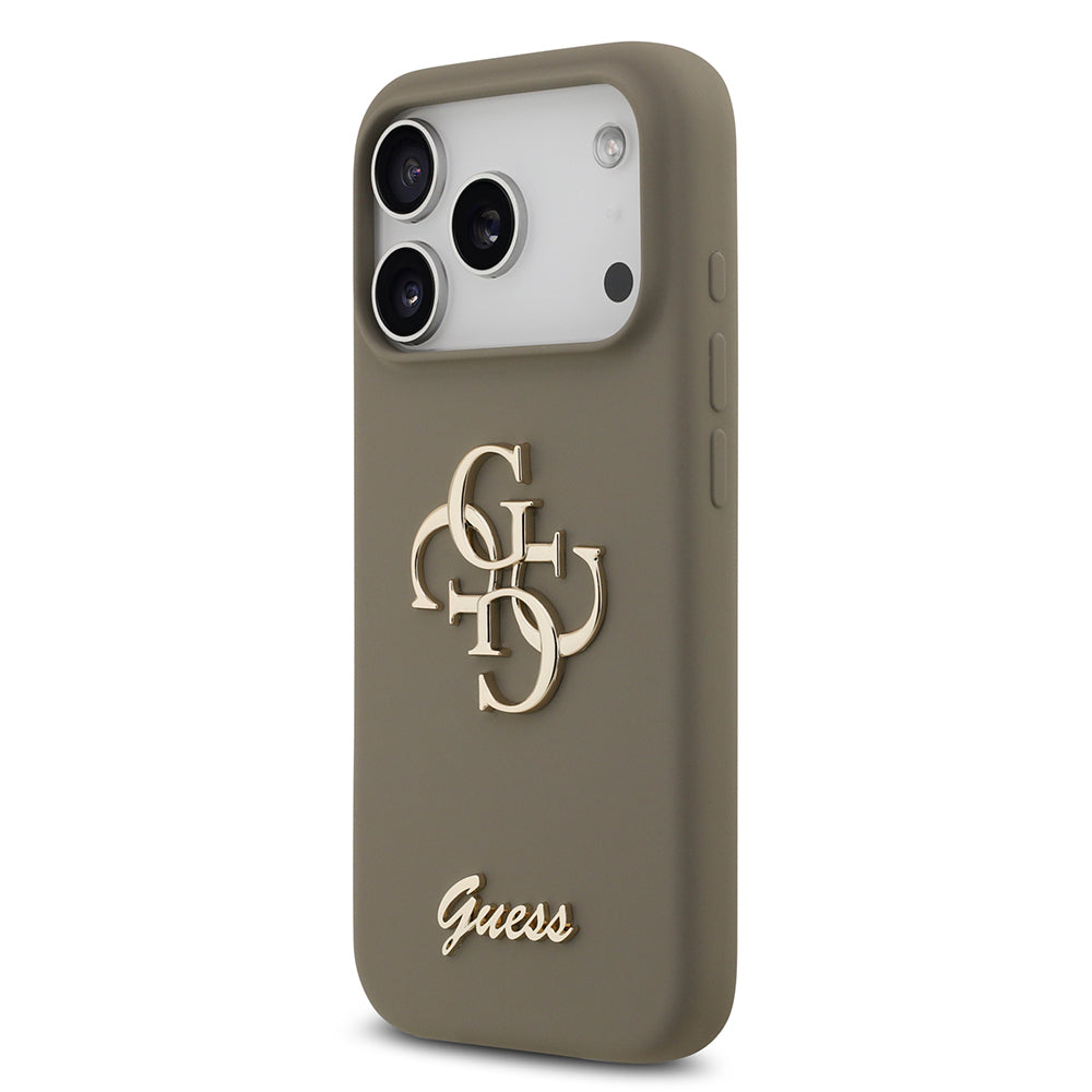 iPhone 17 Pro Max Kılıf Guess Orjinal Lisanslı Grained Yazı Logolu Kılıf