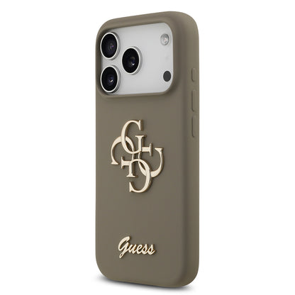 iPhone 17 Pro Max Kılıf Guess Orjinal Lisanslı Grained Yazı Logolu Kılıf