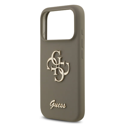 iPhone 17 Pro Max Kılıf Guess Orjinal Lisanslı Grained Yazı Logolu Kılıf