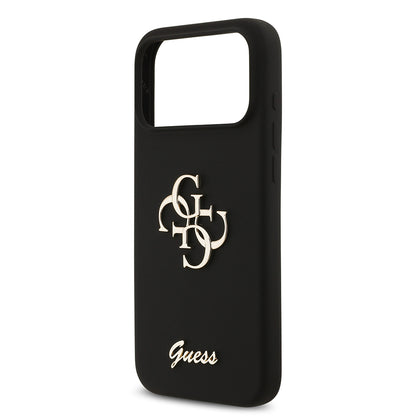 iPhone 17 Pro Max Kılıf Guess Orjinal Lisanslı Grained Yazı Logolu Kılıf