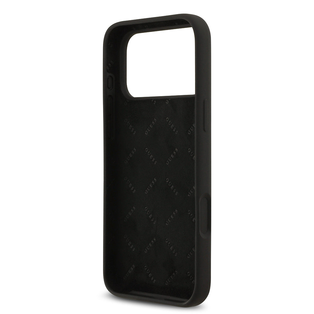 iPhone 17 Pro Max Kılıf Guess Orjinal Lisanslı Grained Yazı Logolu Kılıf