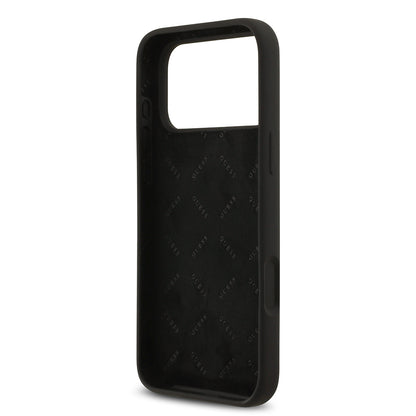 iPhone 17 Pro Max Kılıf Guess Orjinal Lisanslı Grained Yazı Logolu Kılıf