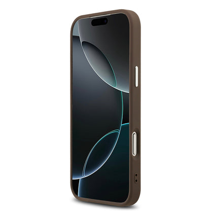 iPhone 17 Pro Max Kılıf Guess Orjinal Lisanslı Gümüş Metal Kamera Çerçeveli 4G Desenli Metal Büyük 4G ve Yazı Logolu Kılıf