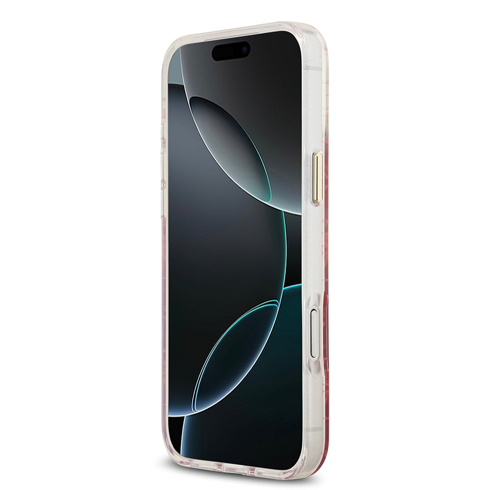 iPhone 17 Pro Max Kılıf Guess Orjinal Lisanslı M-safe Şarj Özellikli 4G Desenli Simli Silikon Kılıf