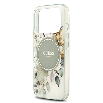 iPhone 17 Pro Max Kılıf Guess Orjinal Lisanslı M-safe Şarj Özellikli Flower Tonal Circle Kılıf