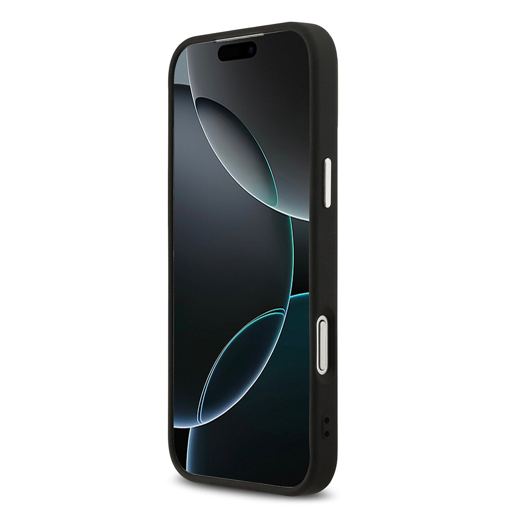 iPhone 17 Pro Max Kılıf Guess Orjinal Lisanslı M-safe Şarj Özellikli Klasik Yazı Logolu PU Deri Kılıf