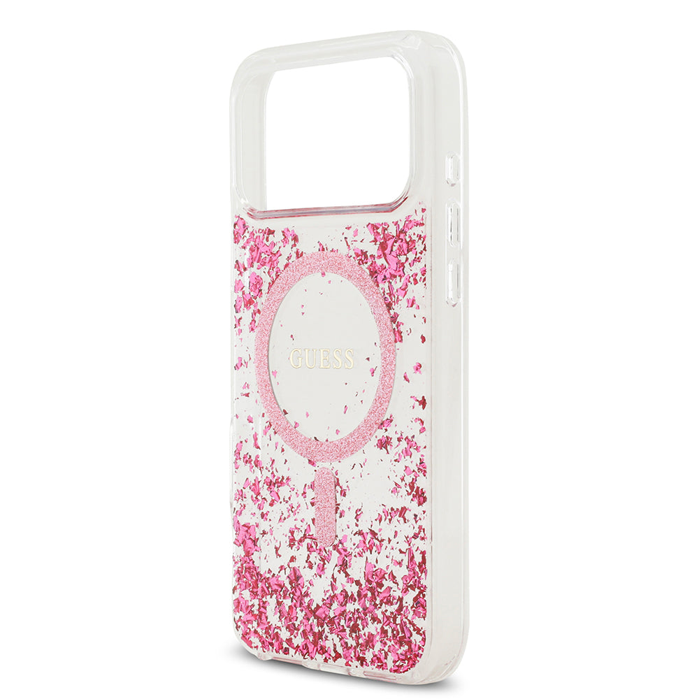 iPhone 17 Pro Max Kılıf Guess Orjinal Lisanslı M-safe Şarj Özellikli Transparan Resin Bottom Kılıf