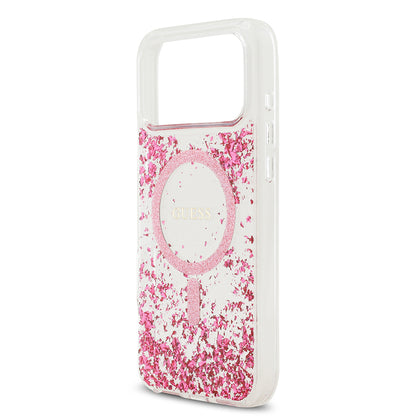 iPhone 17 Pro Max Kılıf Guess Orjinal Lisanslı M-safe Şarj Özellikli Transparan Resin Bottom Kılıf