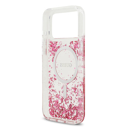 iPhone 17 Pro Max Kılıf Guess Orjinal Lisanslı M-safe Şarj Özellikli Transparan Resin Bottom Kılıf