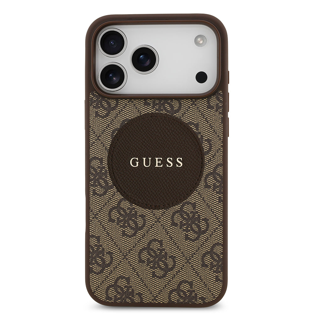 iPhone 17 Pro Max Kılıf Guess Orjinal Lisanslı M-safe Şarj Özellikli Yazı Logolu Circle Classic Kılıf