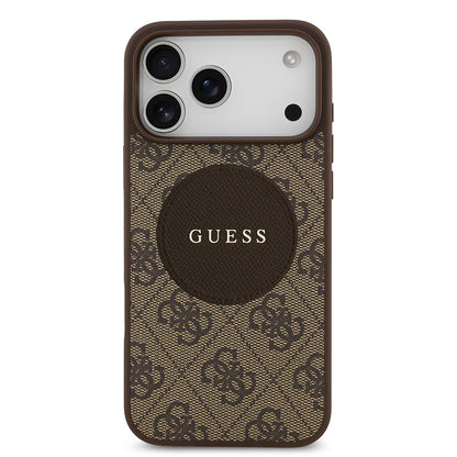 iPhone 17 Pro Max Kılıf Guess Orjinal Lisanslı M-safe Şarj Özellikli Yazı Logolu Circle Classic Kılıf