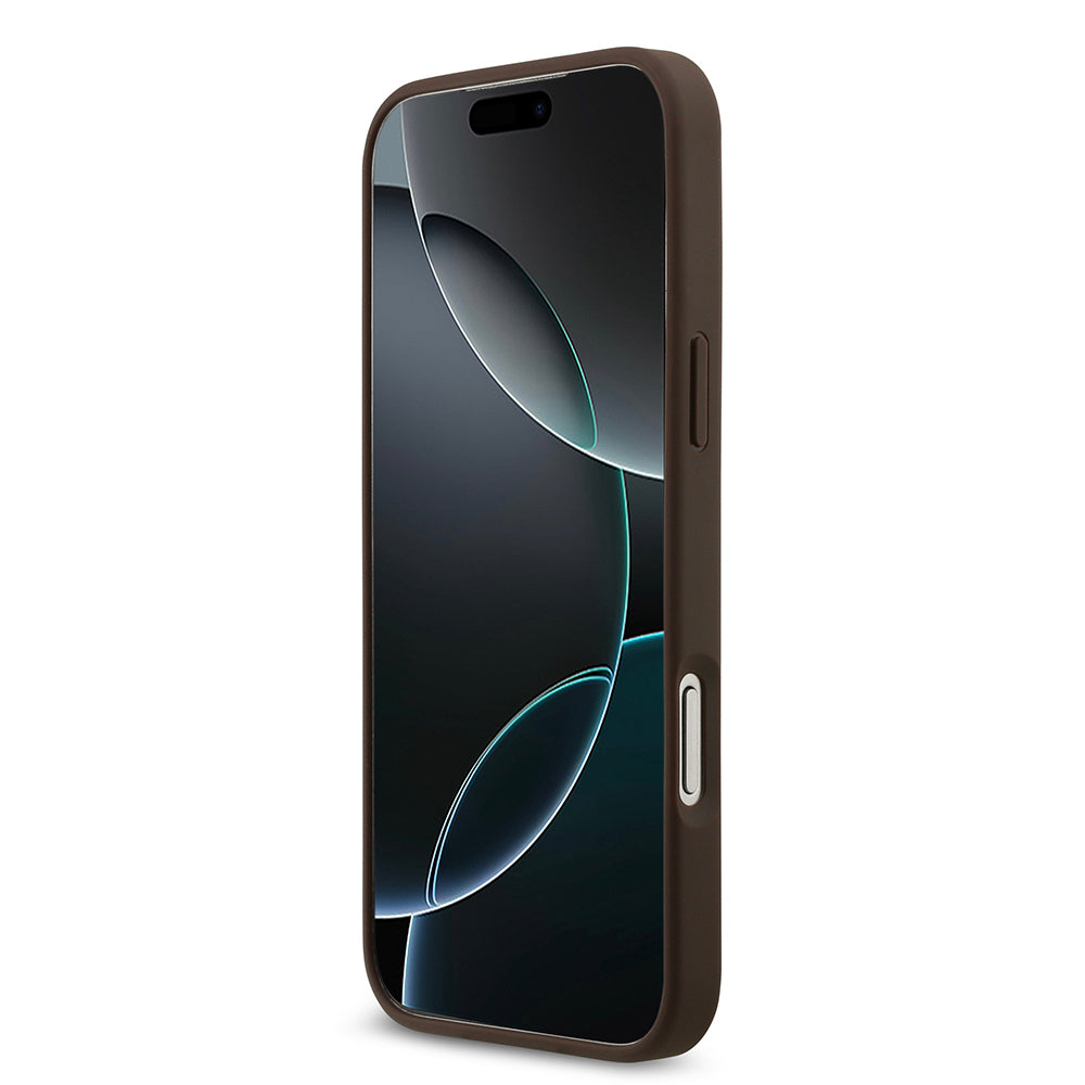 iPhone 17 Pro Max Kılıf Guess Orjinal Lisanslı M-safe Şarj Özellikli Yazı Logolu Circle Classic Kılıf