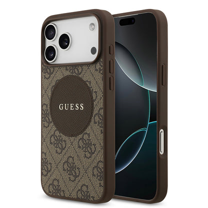 iPhone 17 Pro Max Kılıf Guess Orjinal Lisanslı M-safe Şarj Özellikli Yazı Logolu Circle Classic Kılıf