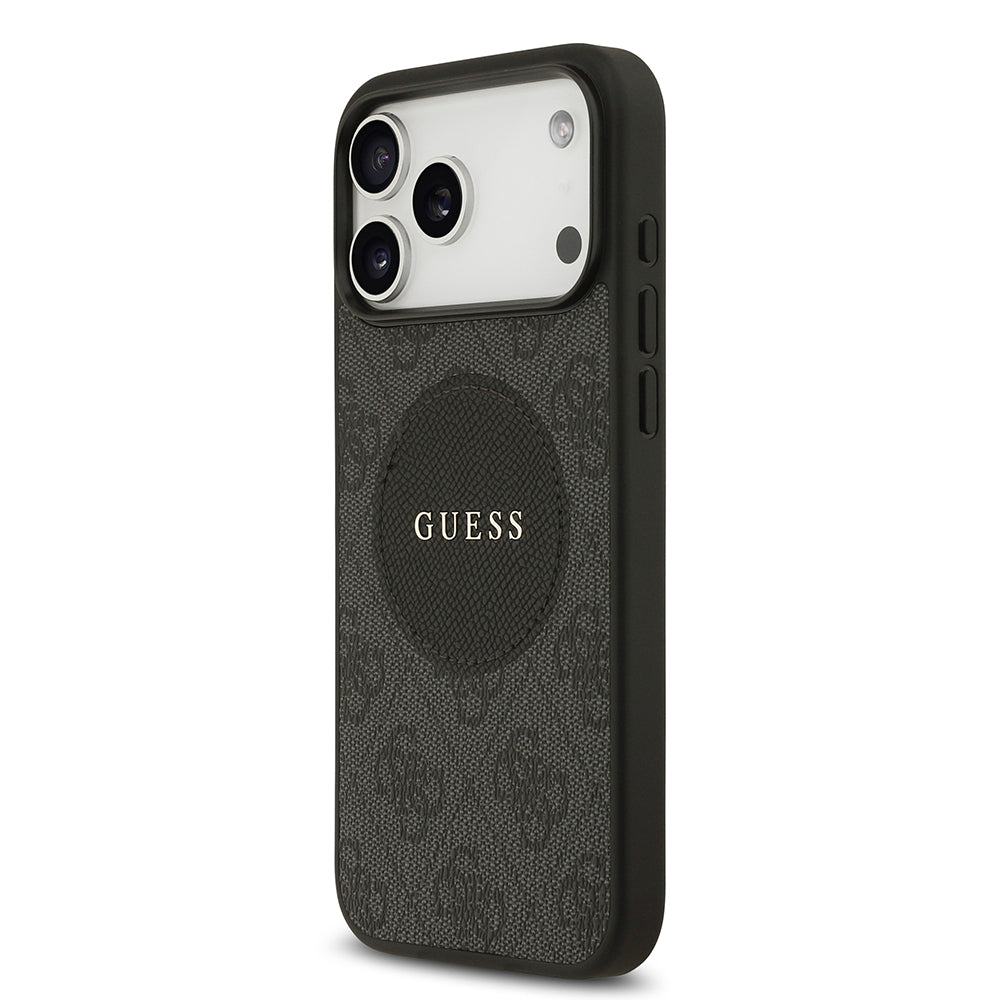 iPhone 17 Pro Max Kılıf Guess Orjinal Lisanslı M-safe Şarj Özellikli Yazı Logolu Circle Classic Kılıf