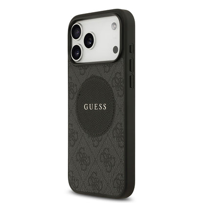 iPhone 17 Pro Max Kılıf Guess Orjinal Lisanslı M-safe Şarj Özellikli Yazı Logolu Circle Classic Kılıf