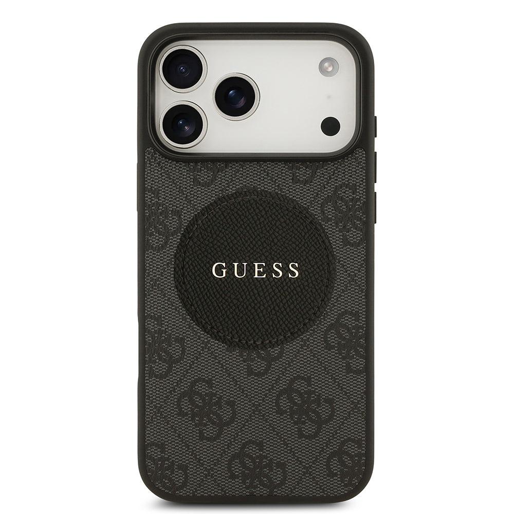 iPhone 17 Pro Max Kılıf Guess Orjinal Lisanslı M-safe Şarj Özellikli Yazı Logolu Circle Classic Kılıf
