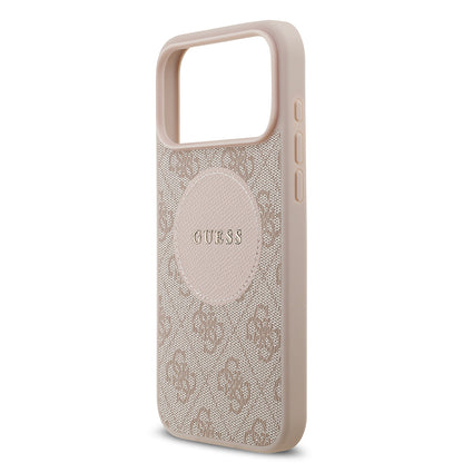 iPhone 17 Pro Max Kılıf Guess Orjinal Lisanslı M-safe Şarj Özellikli Yazı Logolu Circle Classic Kılıf