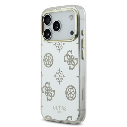 iPhone 17 Pro Max Kılıf Guess Orjinal Lisanslı Metal Kamera Çerçeveli Simli Aynalı Kılıf