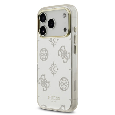 Apple iPhone 17 Pro Max Kılıf Guess Orjinal Lisanslı Metal Kamera Çerçeveli Simli Aynalı Kapak Gümüş