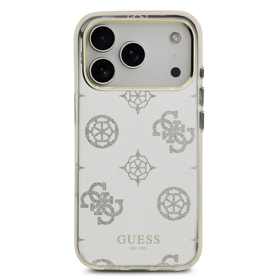 Apple iPhone 17 Pro Max Kılıf Guess Orjinal Lisanslı Metal Kamera Çerçeveli Simli Aynalı Kapak Gümüş