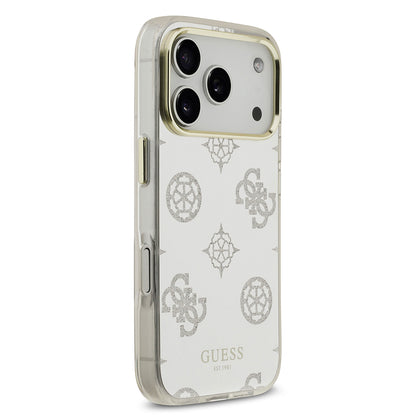 iPhone 17 Pro Max Kılıf Guess Orjinal Lisanslı Metal Kamera Çerçeveli Simli Aynalı Kılıf