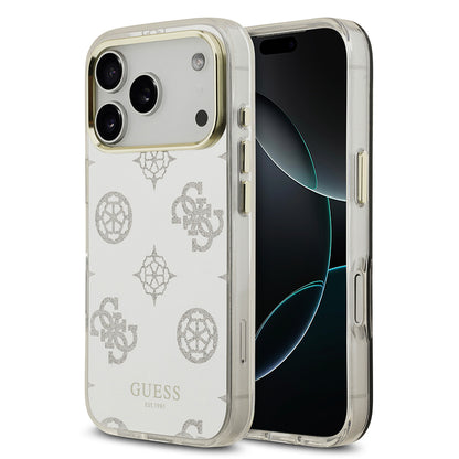 iPhone 17 Pro Max Kılıf Guess Orjinal Lisanslı Metal Kamera Çerçeveli Simli Aynalı Kılıf