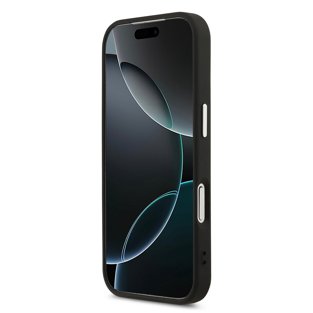 iPhone 17 Pro Max Kılıf Karl Lagerfeld Orjinal Lisanslı M-safe Şarj Özellikli Delikli Tasarım Metal Logolu PU Deri Kılıf