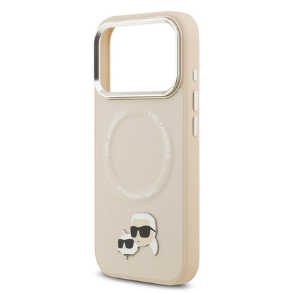 iPhone 17 Pro Max Kılıf Karl Lagerfeld Orjinal Lisanslı M-safe Şarj Özellikli Metal Kamera ve Buton Tasarımlı K&C PU Deri Kılıf