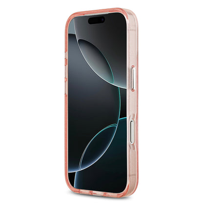 iPhone 17 Pro Max Kılıf Karl Lagerfeld Orjinal Lisanslı Parlayan Simli Karl & Choupette Heads Kılıf