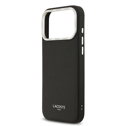 iPhone 17 Pro Max Kılıf Lacoste Orjinal Lisanslı M-safe Şarj Özellikli Champs Elysees PU Deri Tasarımlı Kılıf