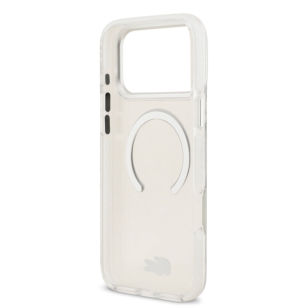 iPhone 17 Pro Max Kılıf Lacoste Orjinal Lisanslı M-safe Şarj Özellikli İkonik Timsah Logolu Buzlu Kılıf