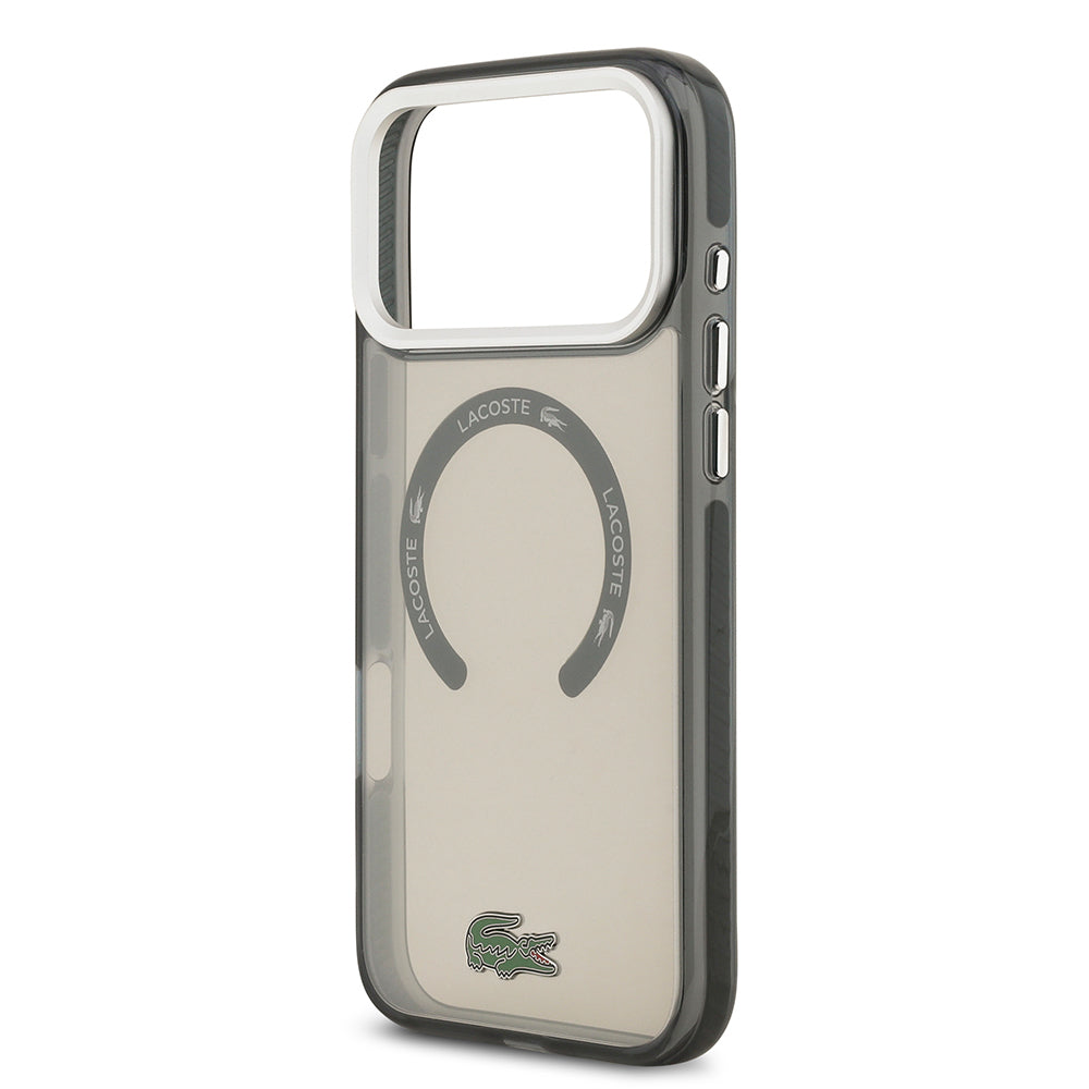 iPhone 17 Pro Max Kılıf Lacoste Orjinal Lisanslı M-safe Şarj Özellikli İkonik Timsah Logolu Buzlu Kılıf