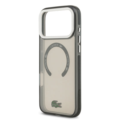 iPhone 17 Pro Max Kılıf Lacoste Orjinal Lisanslı M-safe Şarj Özellikli İkonik Timsah Logolu Buzlu Kılıf