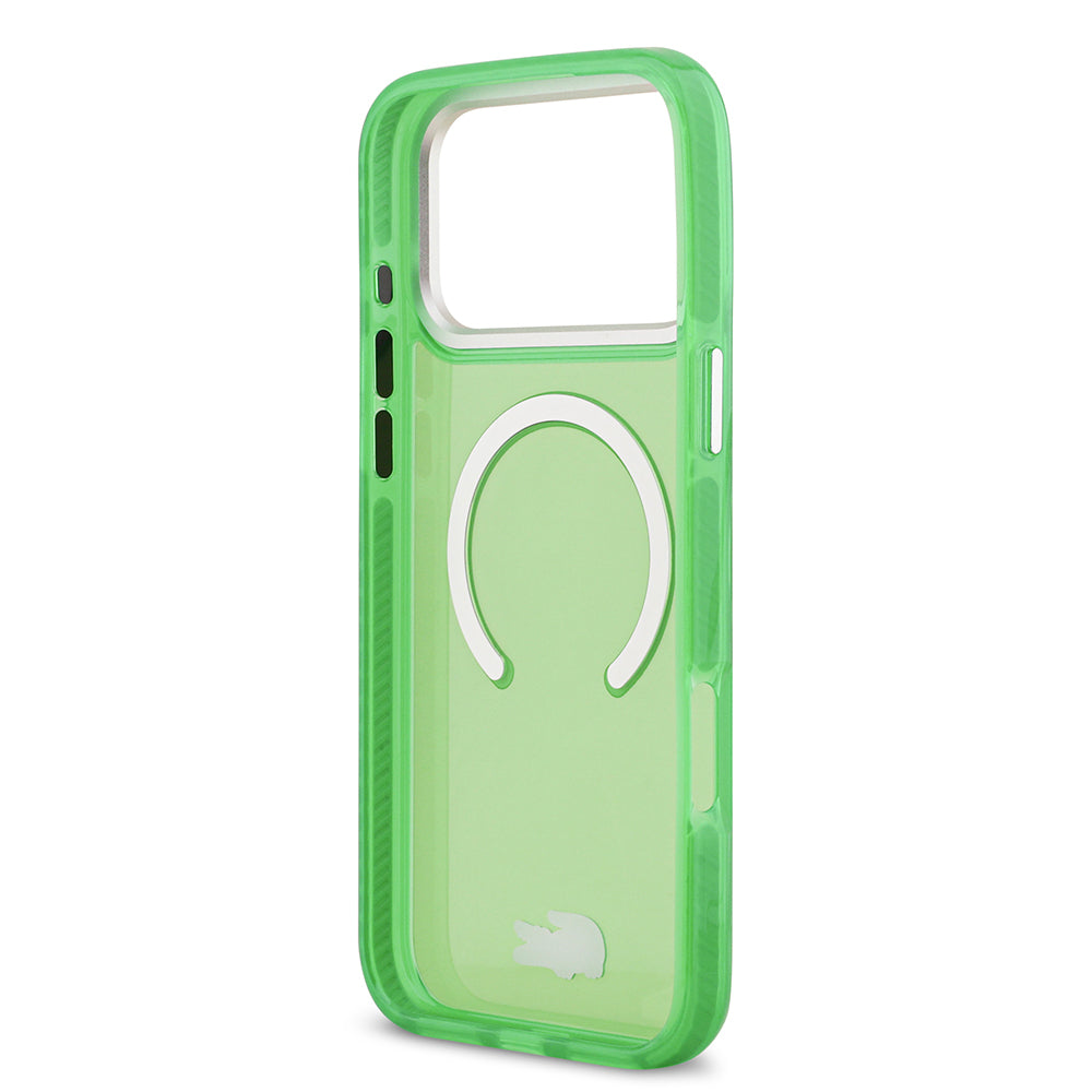 iPhone 17 Pro Max Kılıf Lacoste Orjinal Lisanslı M-safe Şarj Özellikli İkonik Timsah Logolu Buzlu Kılıf