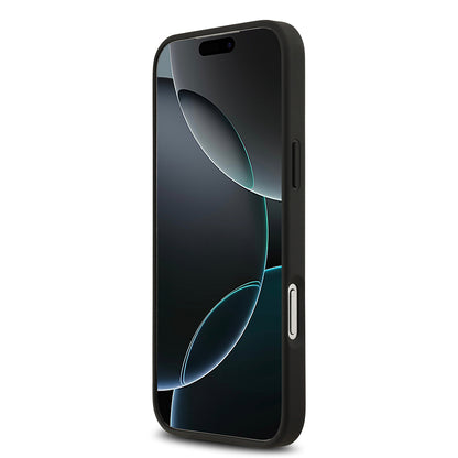 iPhone 17 Pro Max Kılıf Lacoste Orjinal Lisanslı M-safe Şarj Özellikli PU Deri Tasarımlı Kartlıklı Karışık Monogram Desenli Kılıf