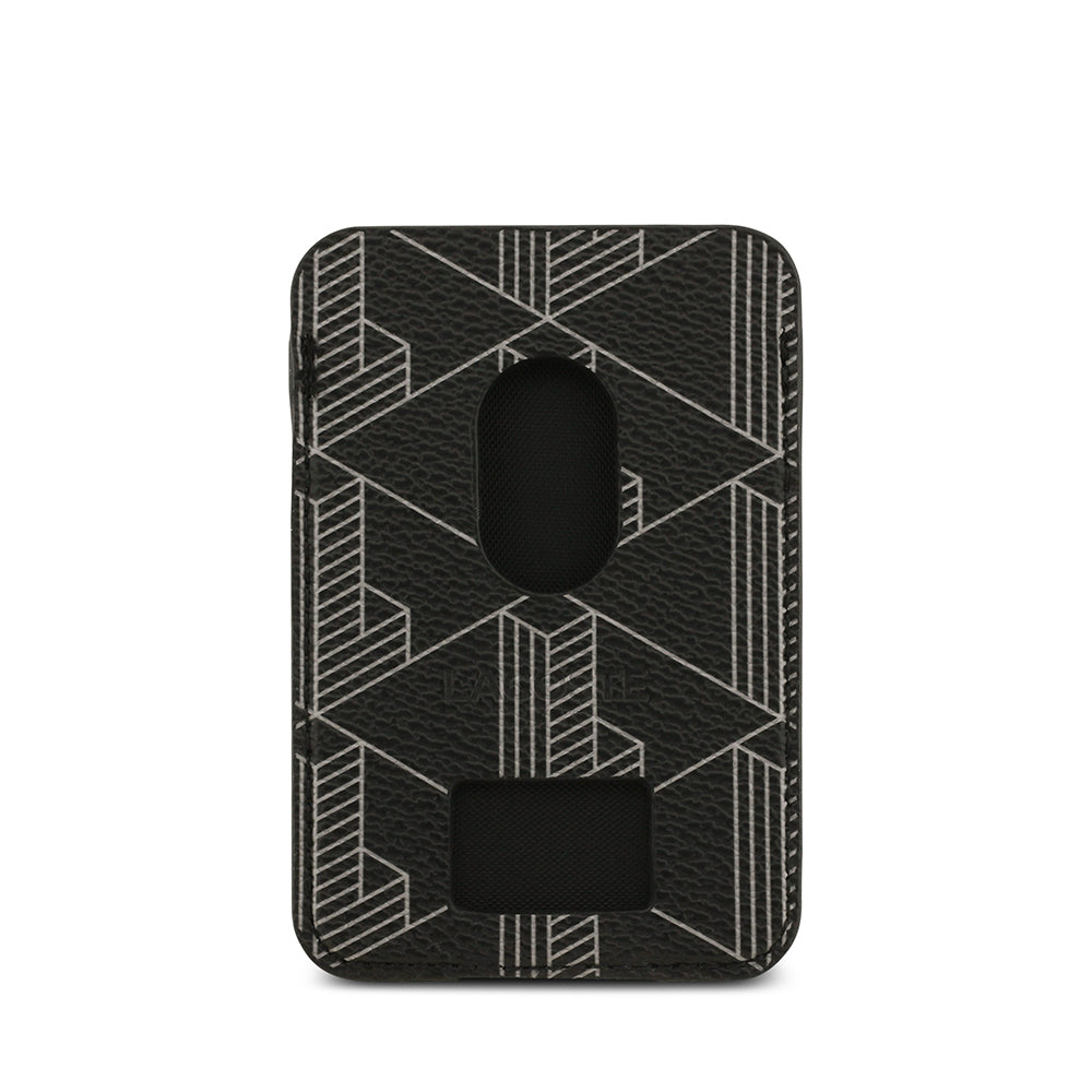 iPhone 17 Pro Max Kılıf Lacoste Orjinal Lisanslı M-safe Şarj Özellikli PU Deri Tasarımlı Kartlıklı Karışık Monogram Desenli Kılıf