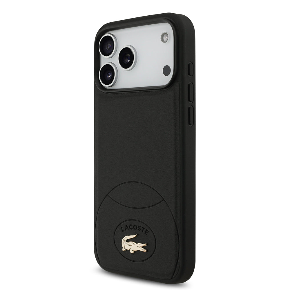 Apple iPhone 17 Pro Max Kılıf Lacoste Orjinal Lisanslı M-safe Şarj Özellikli PU Deri Tasarımlı Metal Logolu Kapak Yeşil