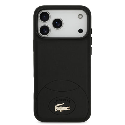iPhone 17 Pro Max Kılıf Lacoste Orjinal Lisanslı M-safe Şarj Özellikli PU Deri Tasarımlı Metal Logolu Kılıf