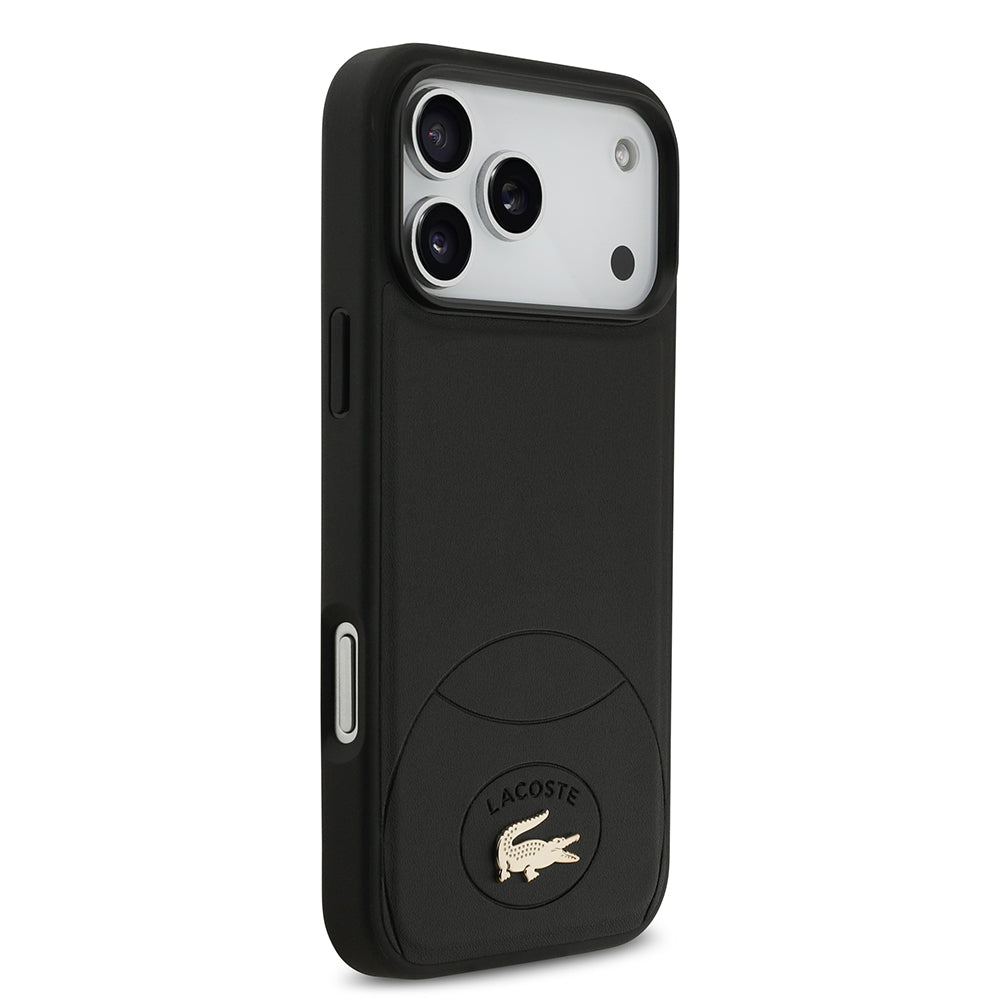 Apple iPhone 17 Pro Max Kılıf Lacoste Orjinal Lisanslı M-safe Şarj Özellikli PU Deri Tasarımlı Metal Logolu Kapak Yeşil