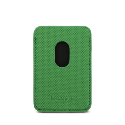 iPhone 17 Pro Max Kılıf Lacoste Orjinal Lisanslı M-safe Şarj Özellikli PU Pike Desenli Metal Logolu Kartlıklı Kılıf