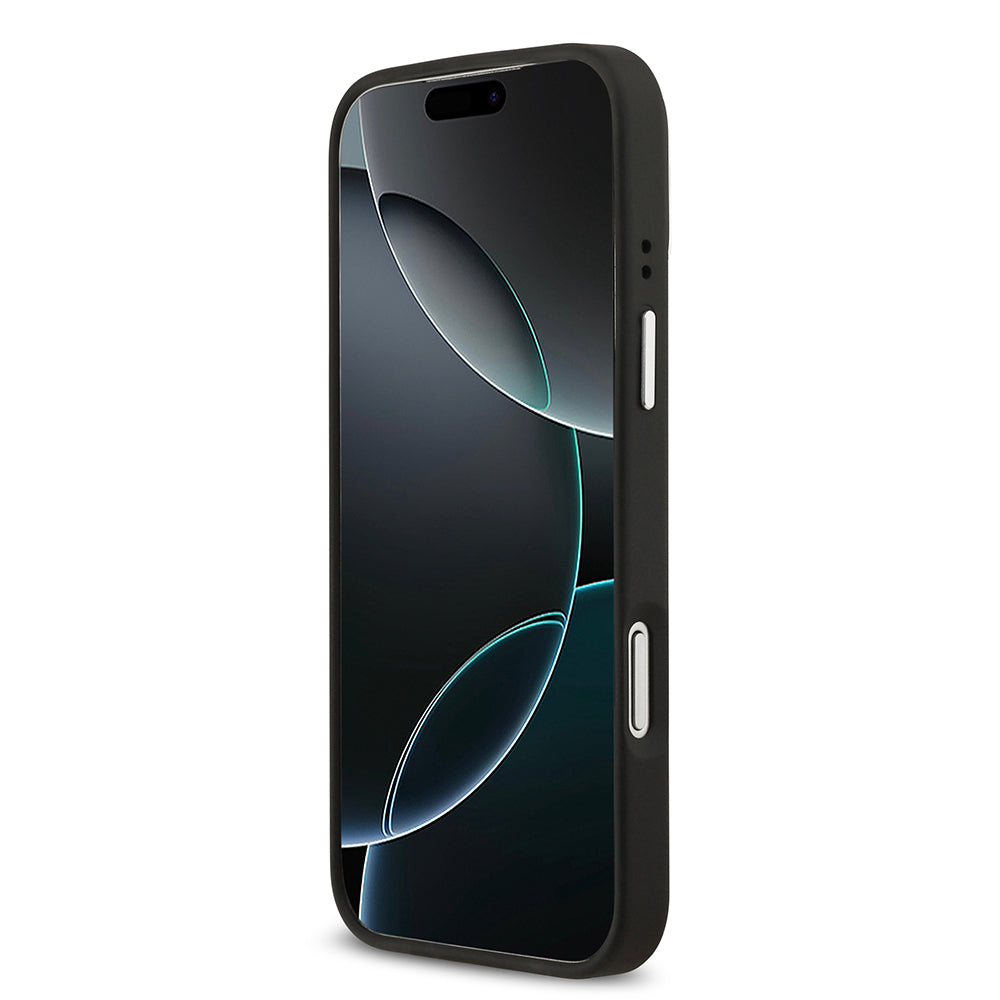 iPhone 17 Pro Max Kılıf Lacoste Orjinal Lisanslı M-safe Şarj Özellikli PU Pike Desenli Standlı Metal Logolu Kılıf