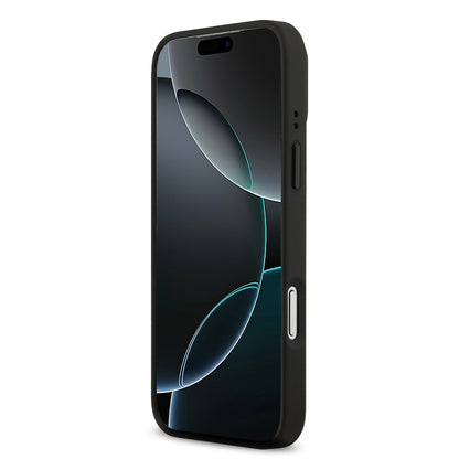 iPhone 17 Pro Max Kılıf Lacoste Orjinal Lisanslı M-safe Şarj Özellikli Standlı PU Deri Karışık Monogram Desenli Kılıf