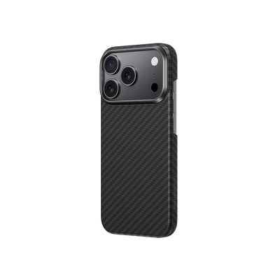 Apple iPhone 17 Pro Max Kılıf M-safe Şarj Özellikli 1500D Aramid Fiber Amazingthing Titan Max Serisi Kapak Siyah