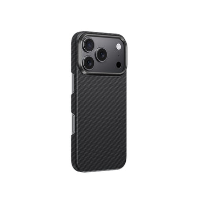 Apple iPhone 17 Pro Max Kılıf M-safe Şarj Özellikli 1500D Aramid Fiber Amazingthing Titan Max Serisi Kapak Siyah-Gri