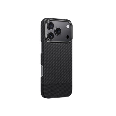 Apple iPhone 17 Pro Max Kılıf M-safe Şarj Özellikli 1500D Aramid Fiber Amazingthing Titan Max Serisi Kapak Siyah-Gri