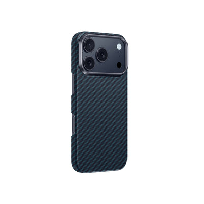 Apple iPhone 17 Pro Max Kılıf M-safe Şarj Özellikli 1500D Aramid Fiber Amazingthing Titan Max Serisi Kapak Mavi