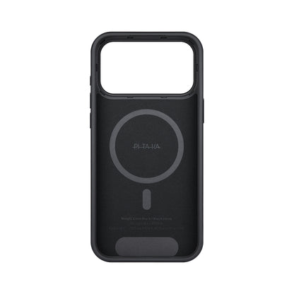 iPhone 17 Pro Max Kılıf M-safe Şarj Özellikli 1500D Aramid Fiber Pitaka Military-Grade Classic Serisi Black-Grey Twill Kılıf