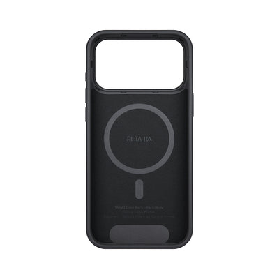 Apple iPhone 17 Pro Max Kılıf M-safe Şarj Özellikli 1500D Aramid Fiber Pitaka Military-Grade Classic Serisi Black-Grey Twill Kapak Siyah-Gri