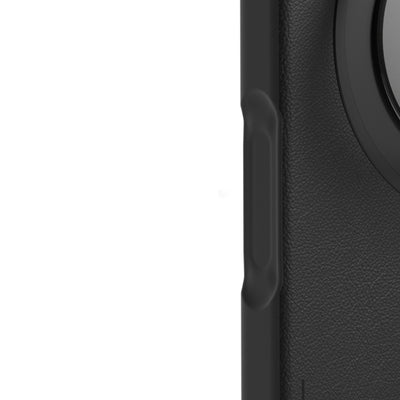 Apple iPhone 17 Pro Max Kılıf M-safe Şarj Özellikli 360 Derece Standlı Basit Mat Deri Desenli Youngkit Tech Leather Serisi Kapak Siyah