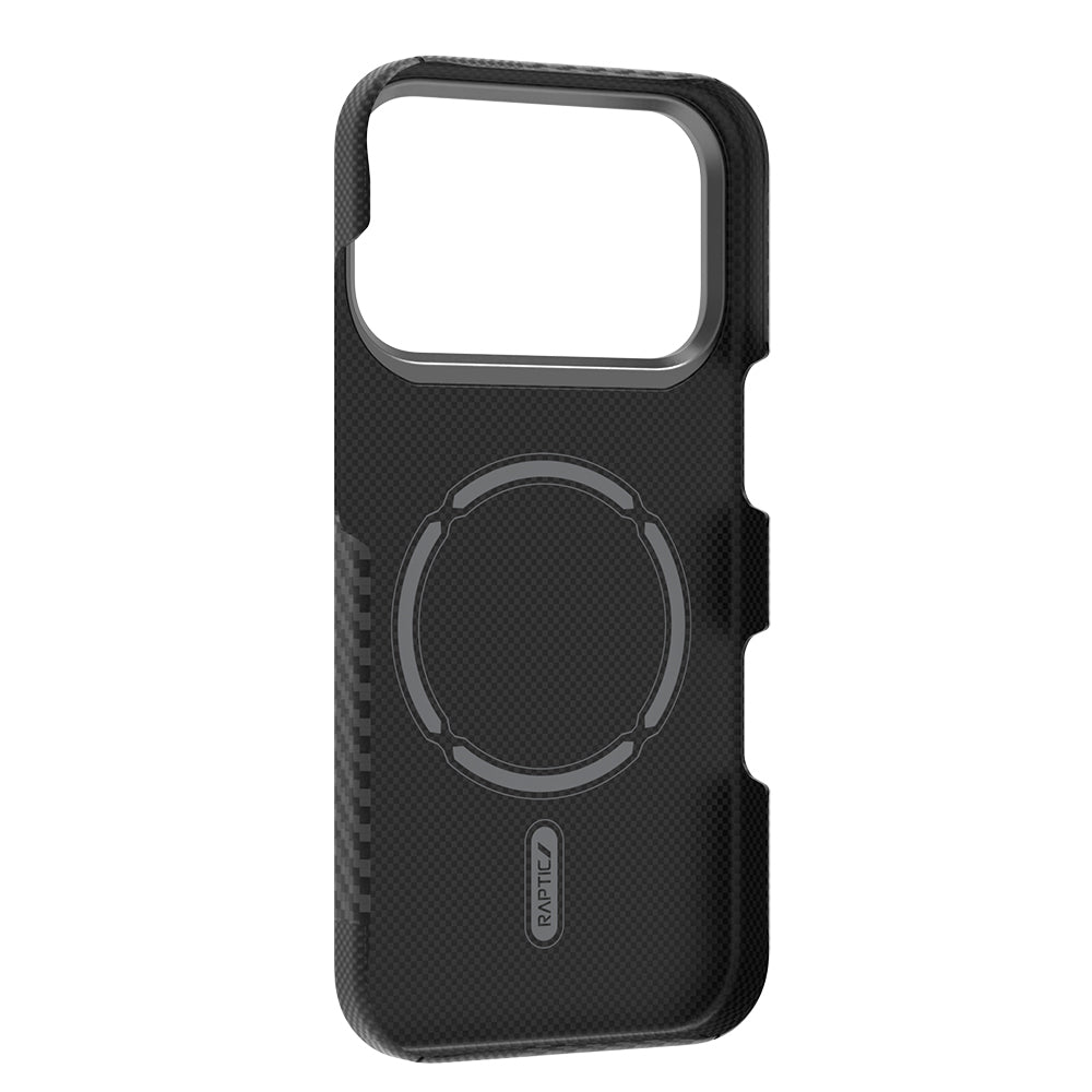 iPhone 17 Pro Max Kılıf M-safe Şarj Özellikli 600D Metal Kamera Çerçeveli Raptic Aramid Fiber Geotik Serisi Kılıf